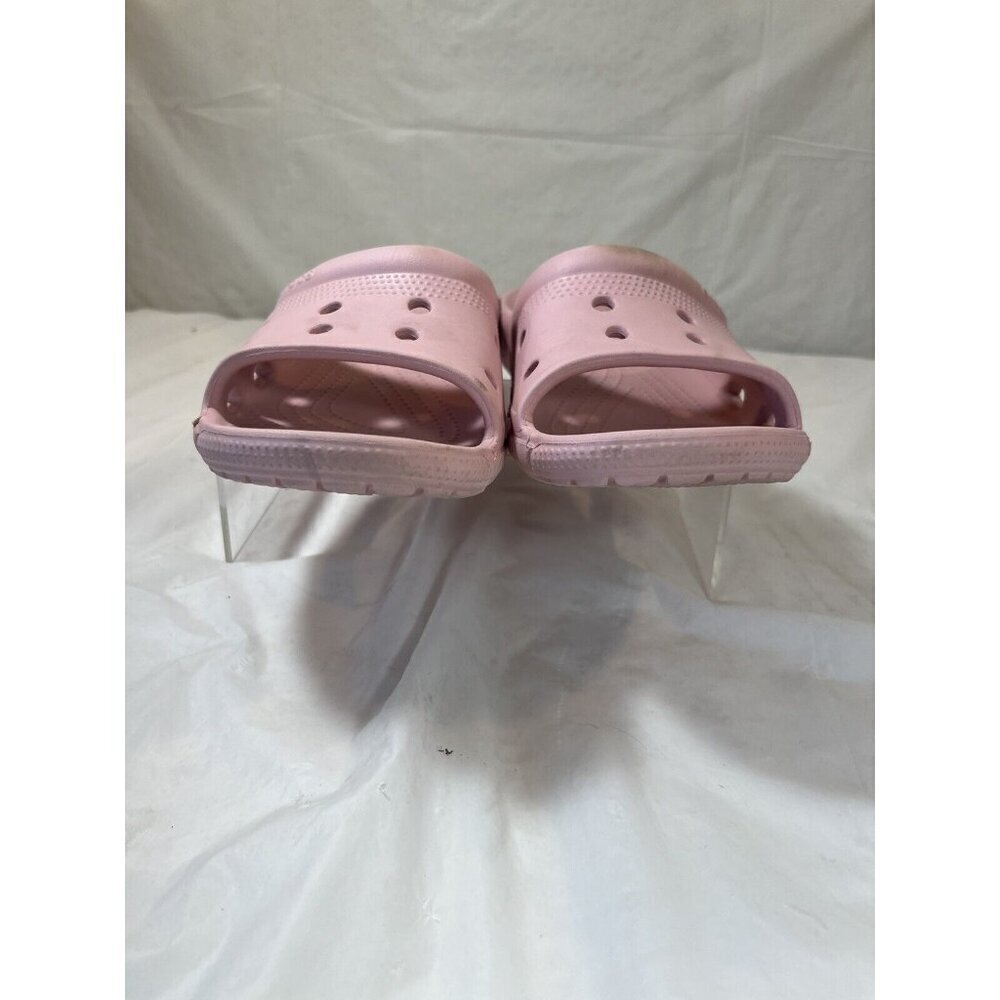 Crocs Womens Coast Slide Sandals Pink Open Toe Slip On Flats 7 - Picture 2 of 15
